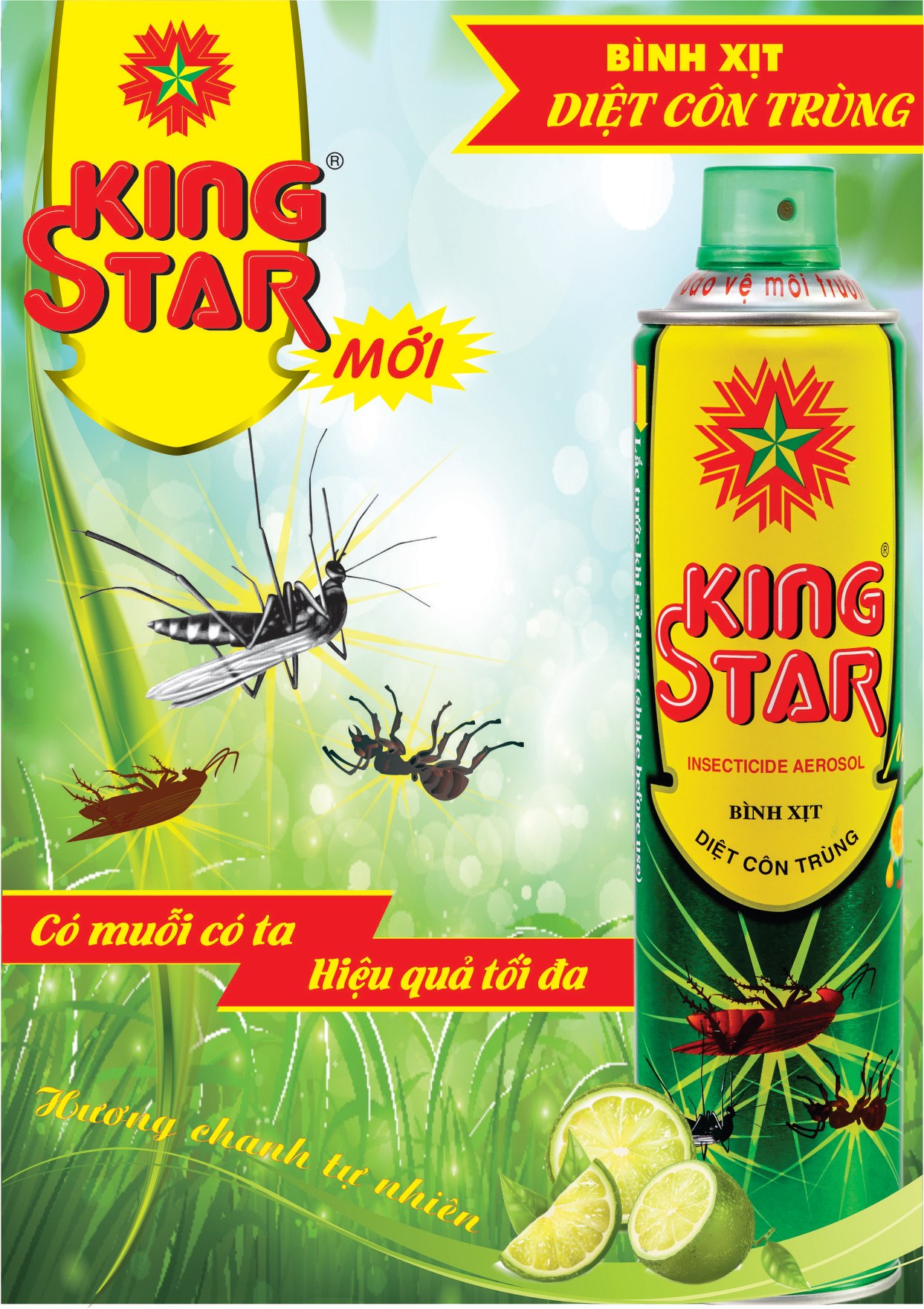 [HCM]Bình Xịt Muỗi Diệt Côn Trùng King Star 600ml