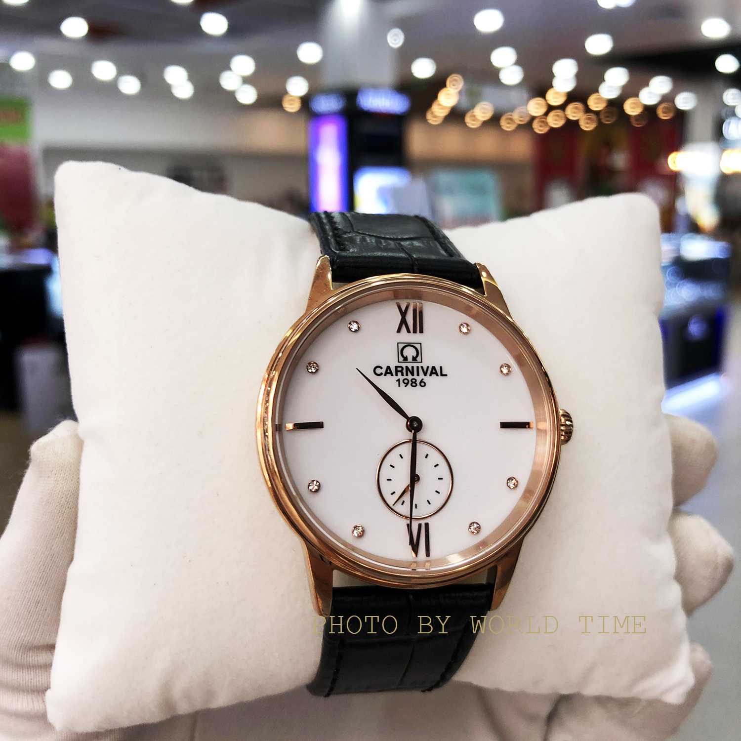HOÀN TIỀN 15% - Đồng hồ chính hãng đồng hồ nam dây da Carnival 8708G  chính hãng Full Box kính sapphire chống xước  chống nước 3atm bảo hành 36T toàn quốc