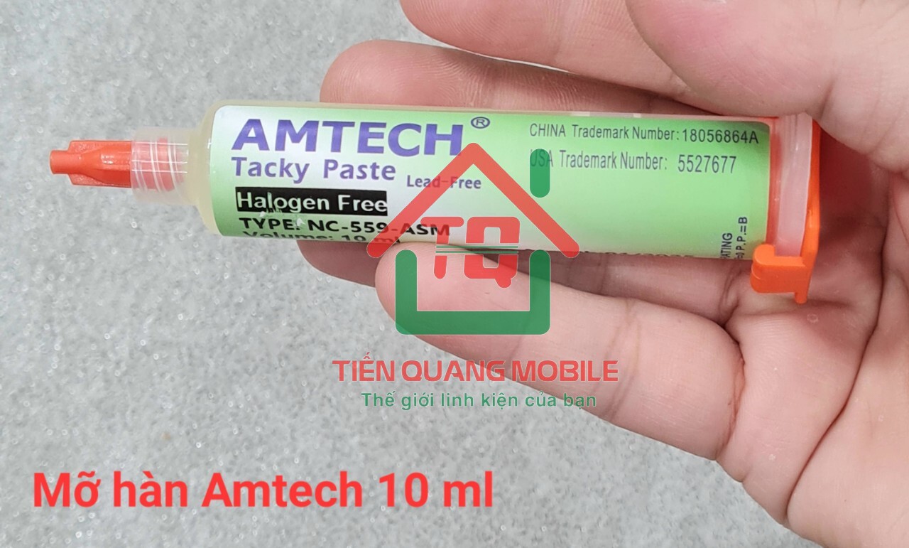 Mỡ hàn tuýp Amtech NC-559-ASM 10ml (không Halogen)