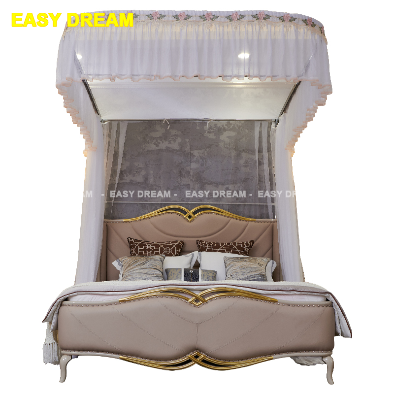 Easy Dream / Màn khung không khoan tường {kích thước màn ngang 1.6 dài 2m } có dây kéo , 1 cửa cao 2m25 chống muỗi chống côn trùng - Qùa tặng -tân gia - trang trí phòng ngủ - phòng cưới