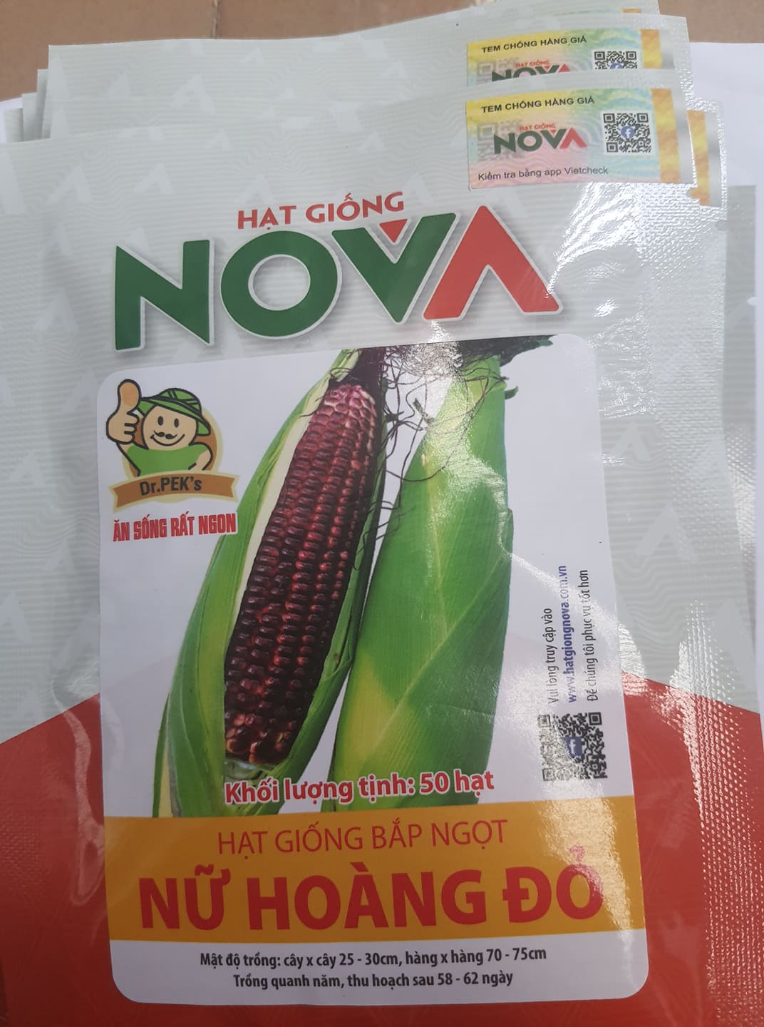 "Gói 50 Hạt " Hạt giống bắp nữ hoàng đỏ