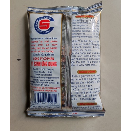 CHẾ PHẨM VI SINH EMUNIV - Ủ PHÂN - Ủ RÁC 200gr