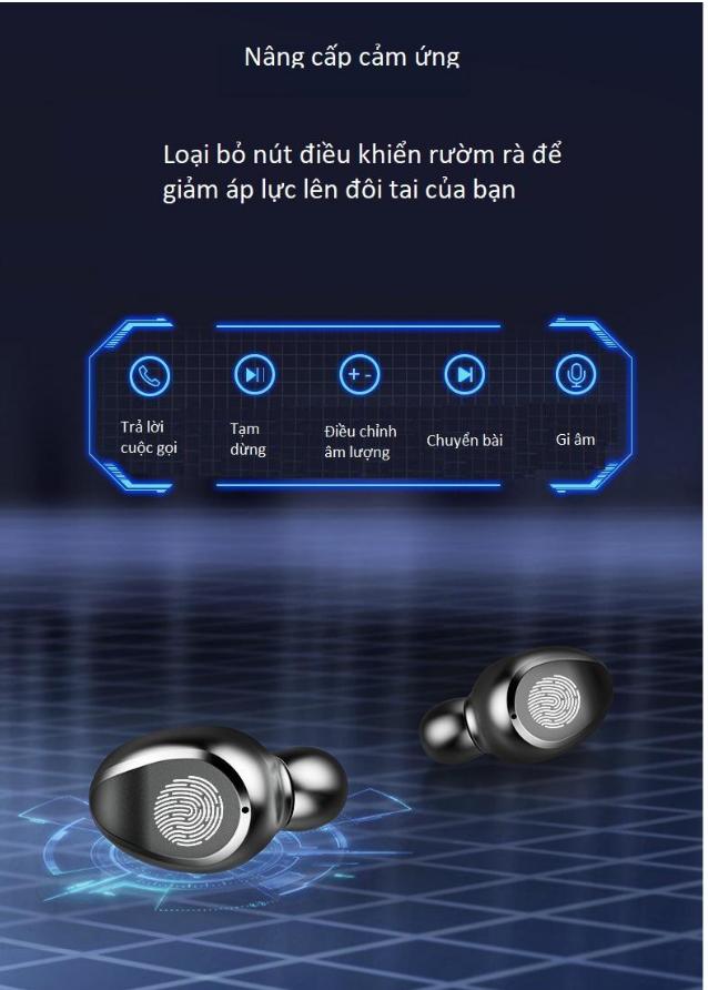 Tai Nghe Bluetooth Amoi F9 Bản Pro Quốc Tế Chip 5.0 , Chống Nước , Nút Cảm Ứng  - Tai Nghe Bluetooth Amoi F9, Tai Nghe Bluetooth Nhét Tai Cho mọi dòng máy - Tai nghe buetooth không dây