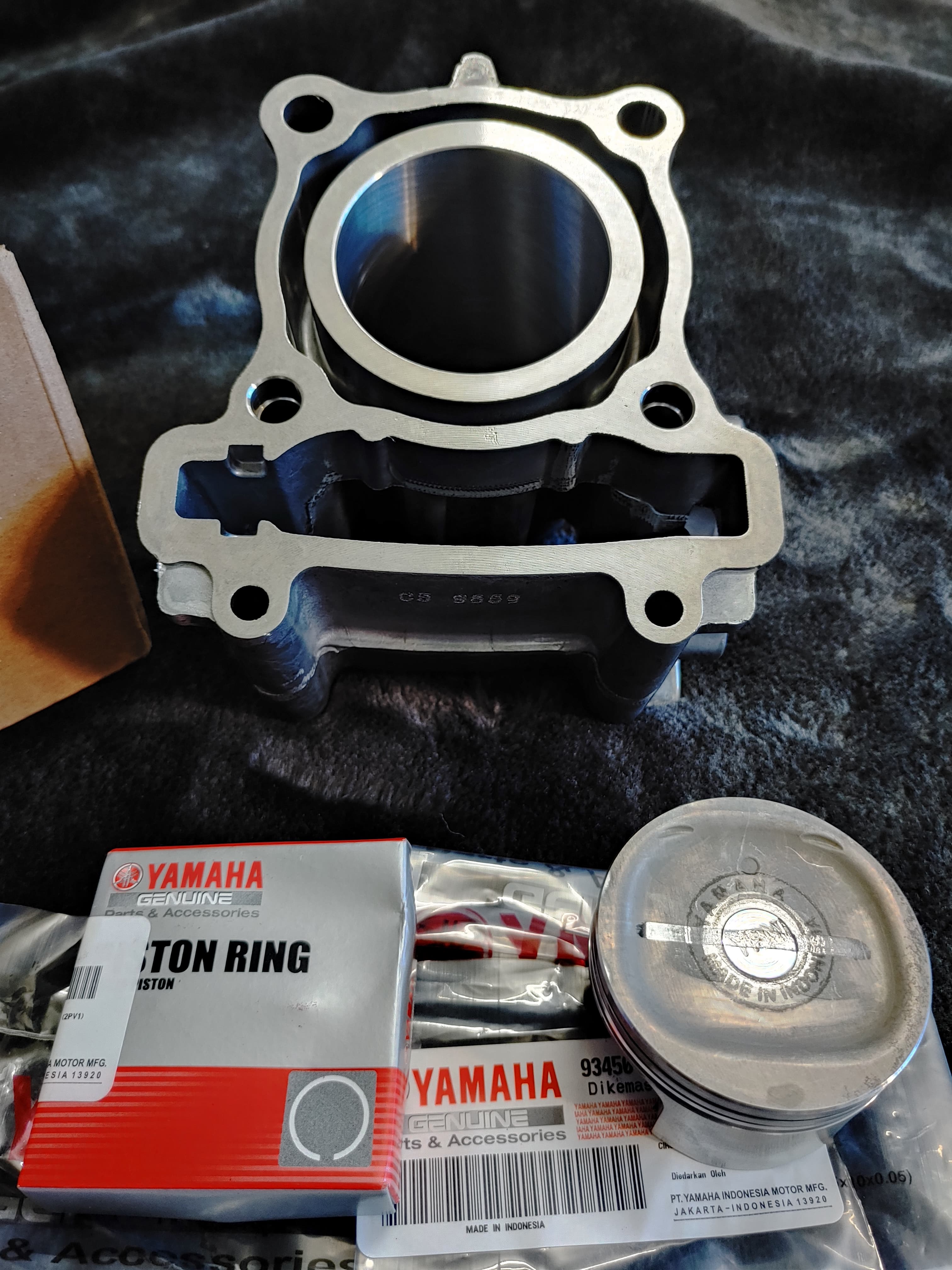 Bộ lòng trái bạc vixion 57mm - exciter 135, exciter 150 - chính hãng yamaha malay - acr dohc shop