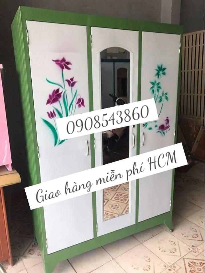 Tủ sắt quần áo 3 cánh