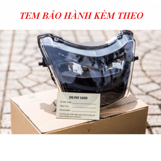 Đèn Led 2 tầng ZHIPAT cho Wave Alpha Wave S WAVE A 2020 Wave RS Future X (chóa màu trắng xi ĐEN KHÓI)