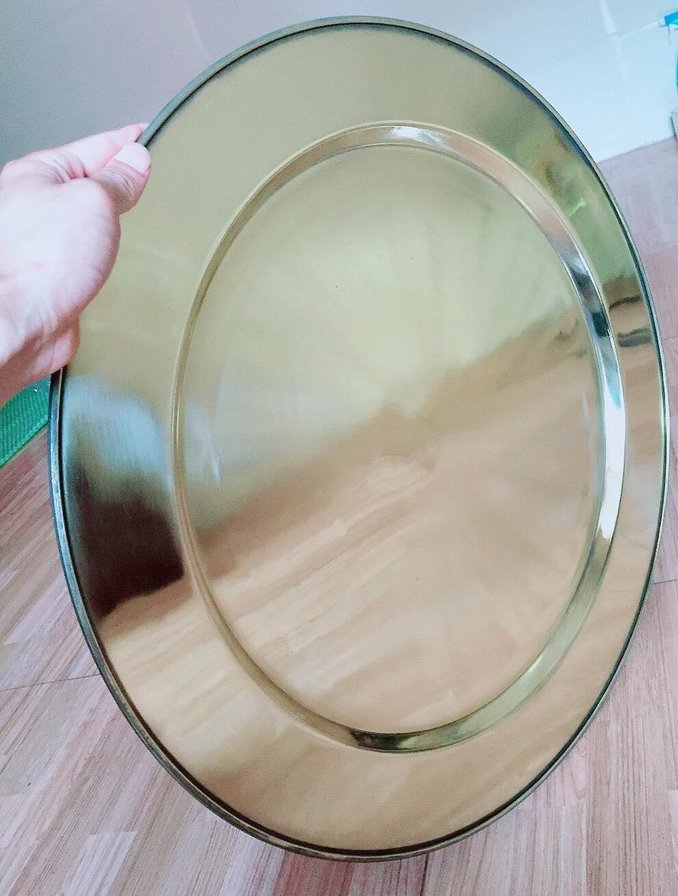 mâm trơn 57cm chất liệu đồng thau