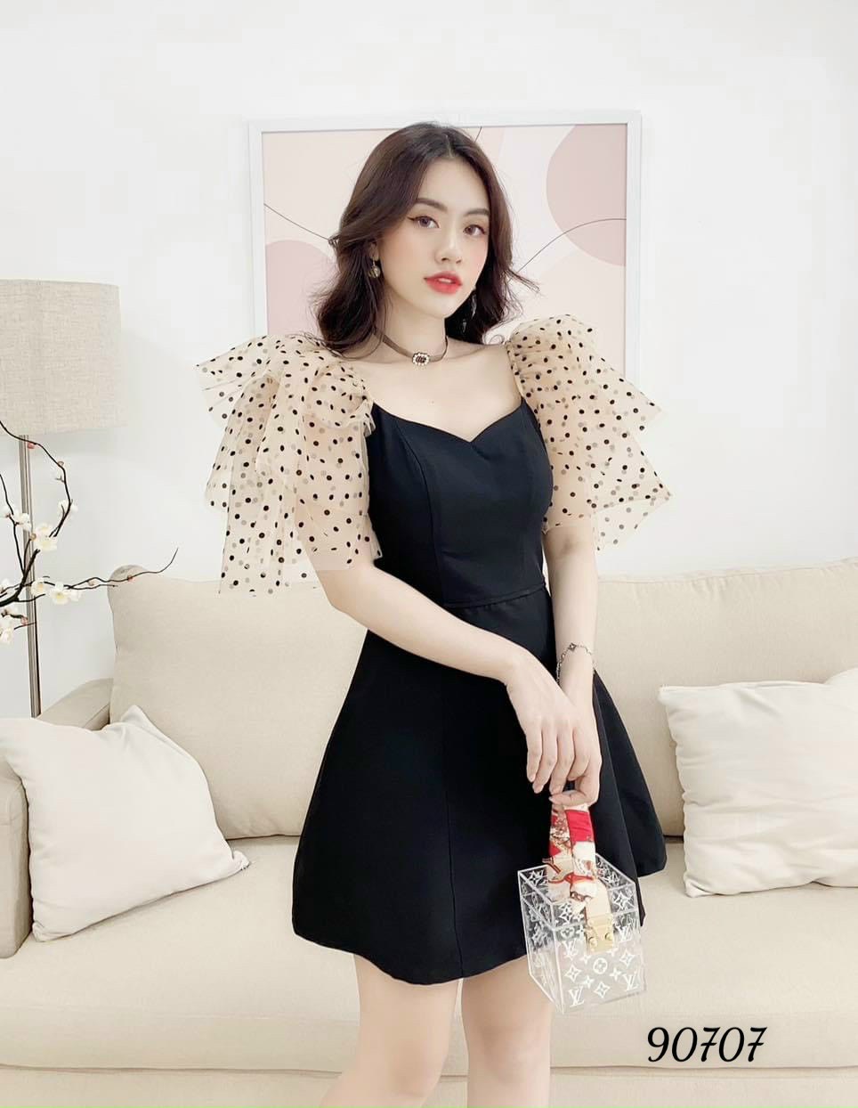 [HCM]ĐẦM XÒE PHỐI VOANI TAY SIÊU XINH TH2022 ( Shop Đầm cao Cấp ST)