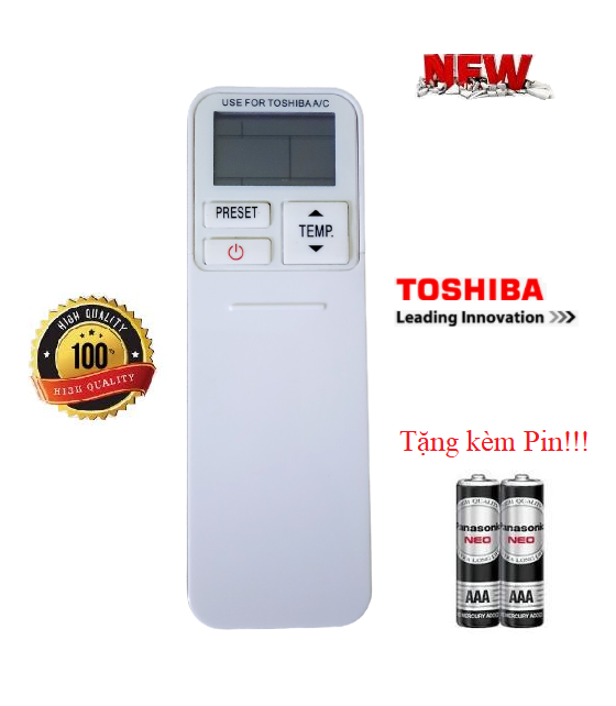 Điều khiển điều hòa Toshiba 1&2 chiều Inverter các dòng Toshiba RAS 1HP 1.5HP 2HP- Hàng tốt 100% Tặng kèm Pin!!!