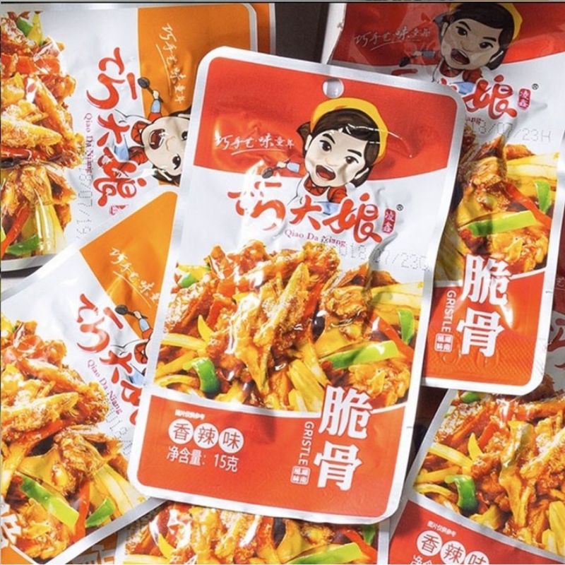 Sụn gà cay Nội Địa - 12g - khăn lông bò đỏ