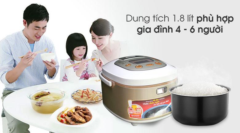 [HCM]Nồi cơm điện tử Sharp 1.8 lít KS-TH18