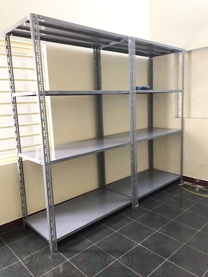 Kệ Sắt V Lỗ R40xD100xC150X4 tấm