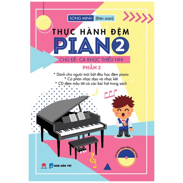 Sách - thực hành đệm piano - chủ đề : ca khúc thiếu nhi - phần 2 - newshop