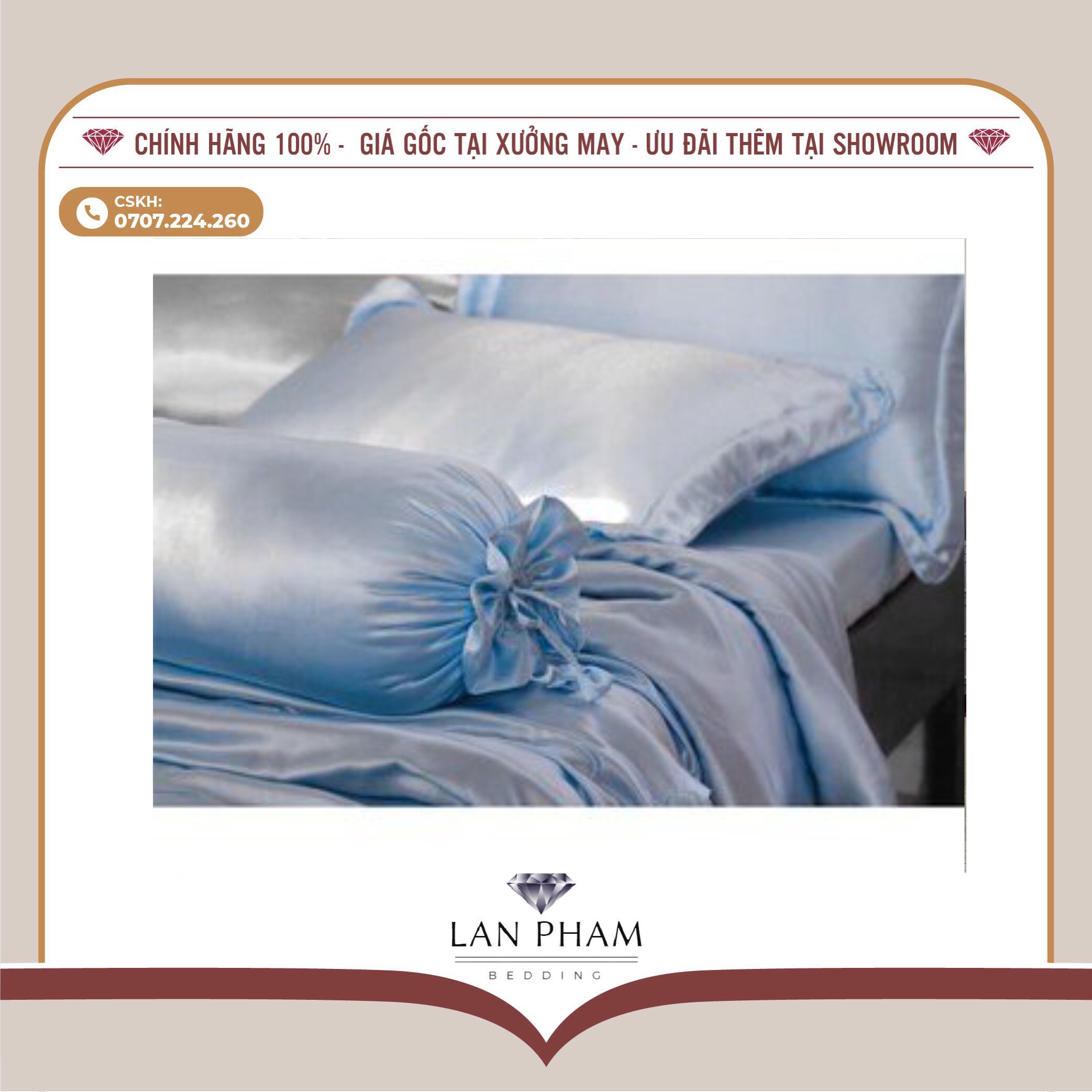 [HCM]Áo Gối Nằm Phi Lụa Cao Cấp Lan Pham Bedding Nhiều Màu - Thế Giới Gối Lanbedding