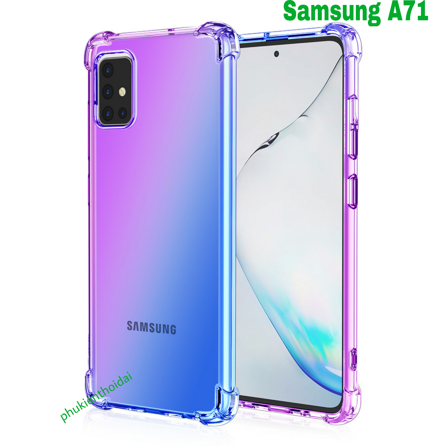 Ốp lưng Samsung Galaxy A71 dẻo TPU đa sắc lồi 4 góc cao cấp siêu bền