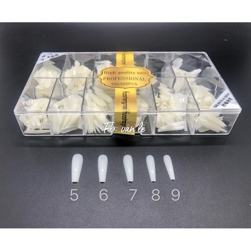 Móng úp thang nhám lẻ size 5.6.7.8.9 móng hsm mới