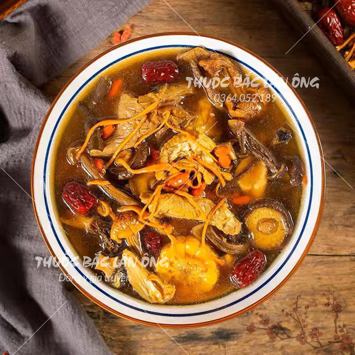 Nấm bụng dê khô 10g, thịt dày, size to, nấm hầm canh, nấu lẩu thơm ngon,  tốt cho sức khỏe - Lãn Ông