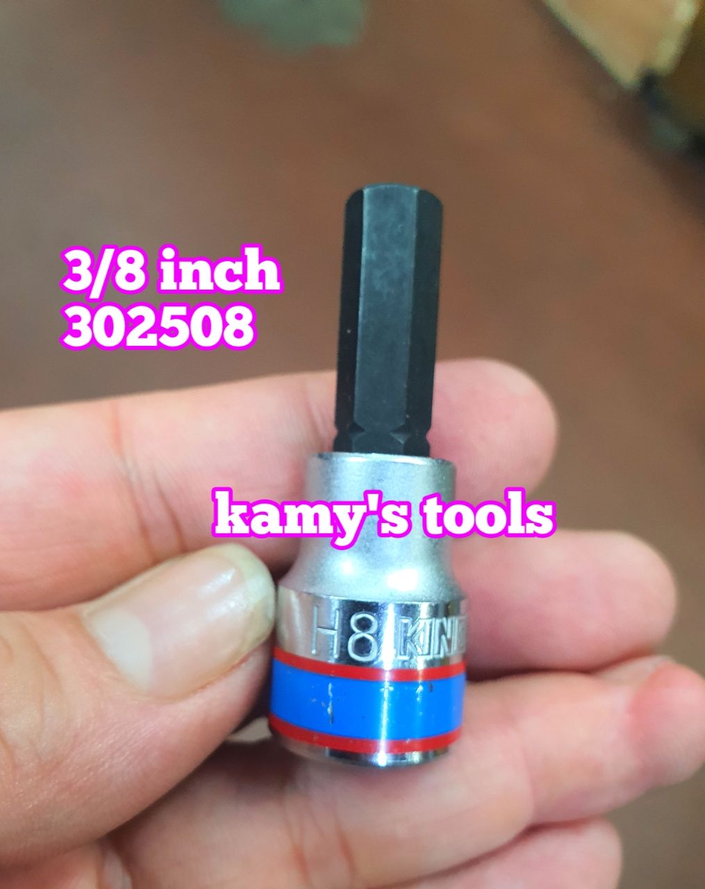 Đầu Khẩu Tuýp Lục Giác Lú Đầu 3/8 Inch Kingtony H3 H4 H5 H6 H8 H10 H12 302503 302504 302505 302506 302508 302510 302512