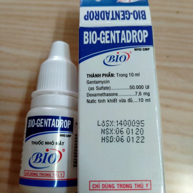 2lọ nhỏ mắt gà, bị chảy gèn, đỏ mắt -genta drop10ml