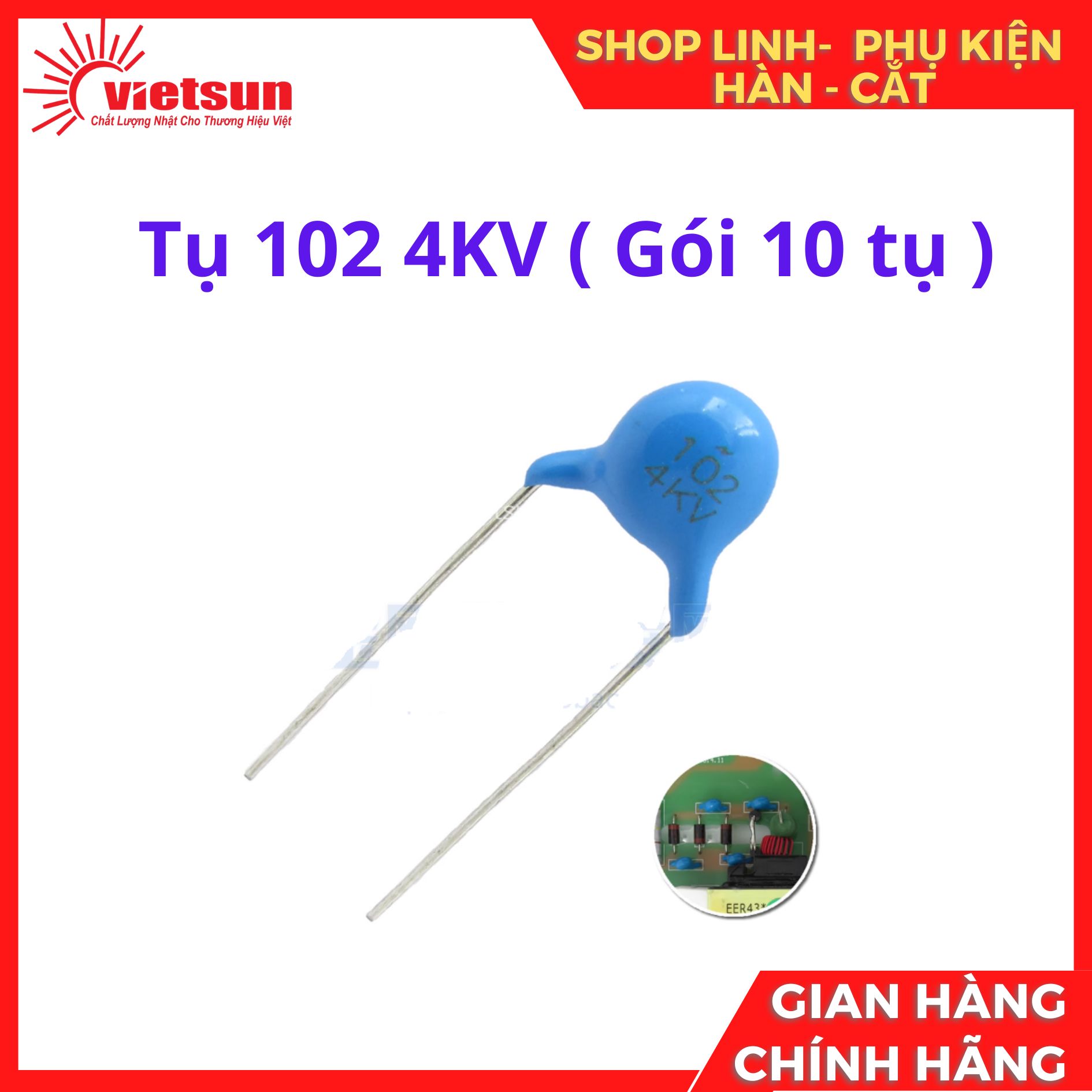 Tụ 102 4KV ( Gói 10 tụ )