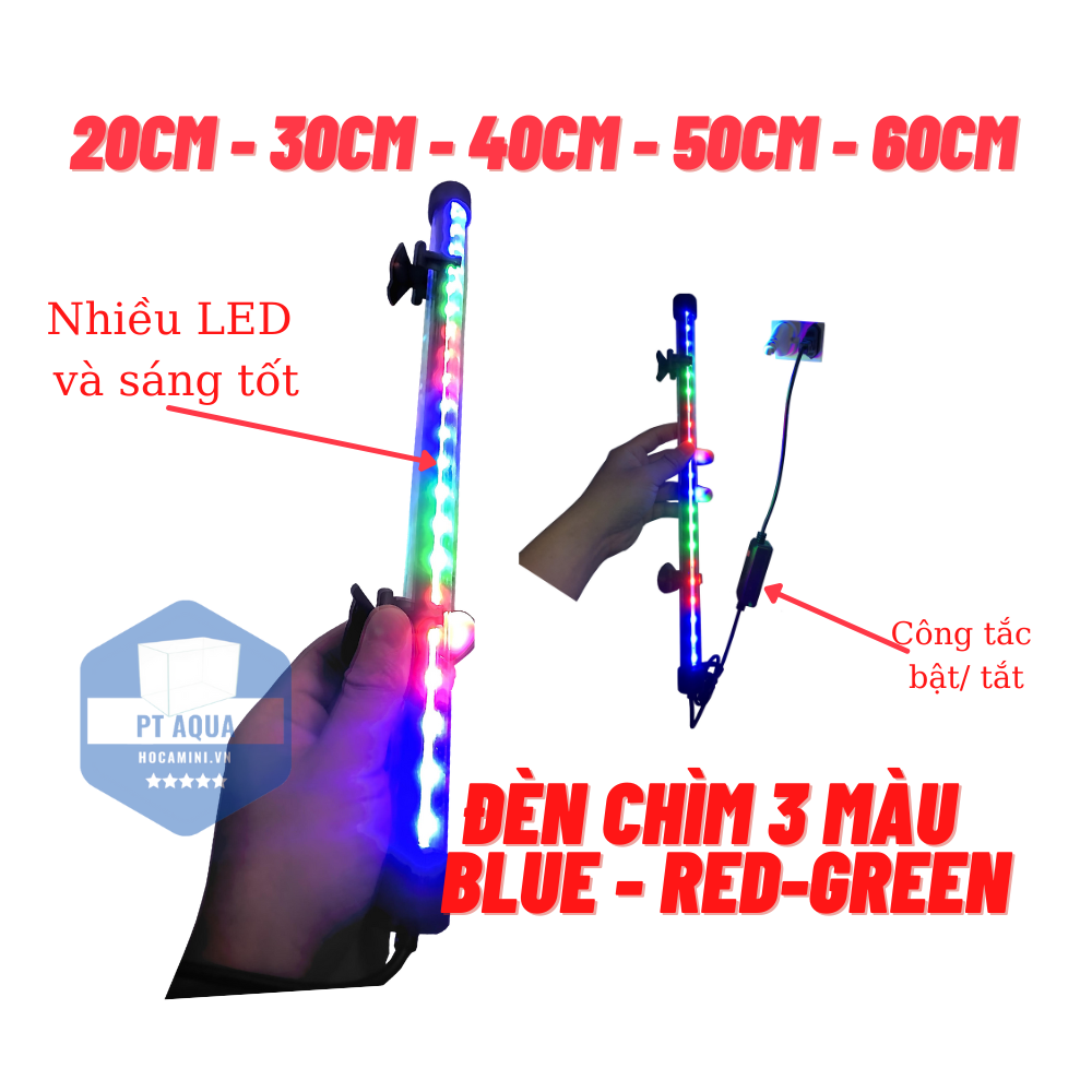 Đèn bể cá 3 MÀU LED dành cho hồ cá cảnh