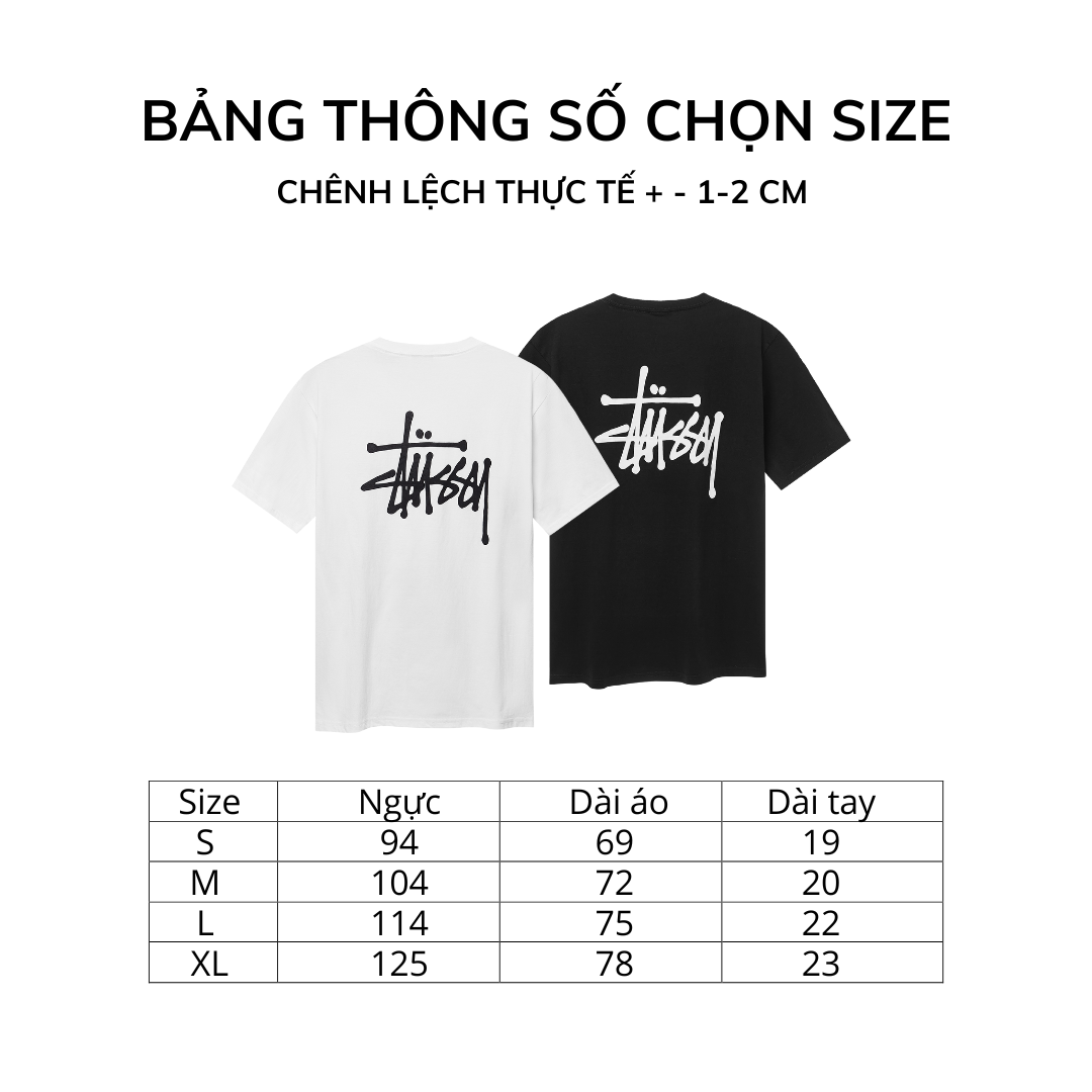 [CÓ SẴN] Áo thun Stussy Basic UNISEX