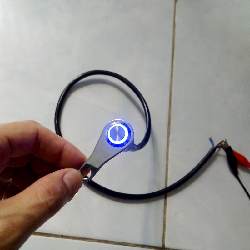 Công Tắc Led inox chân ốc cho xe máy NK071