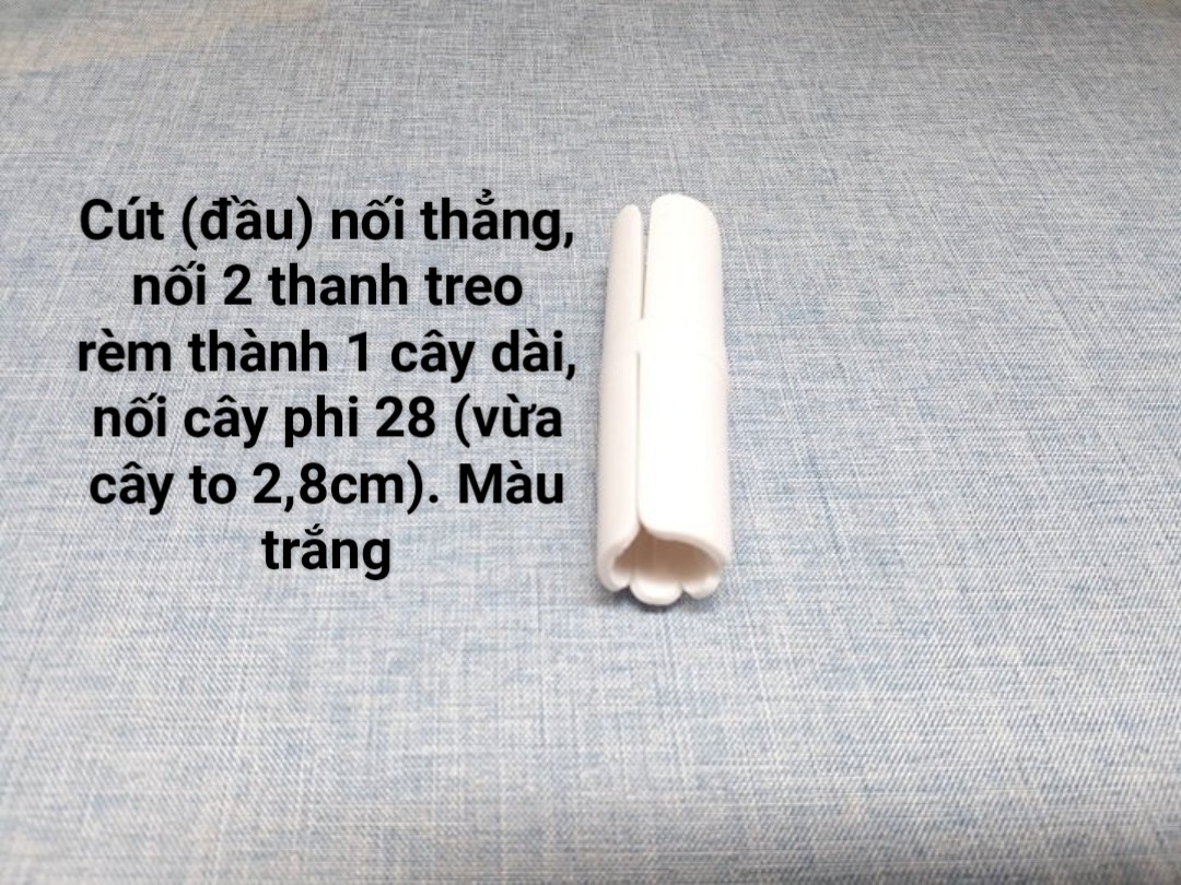 Cút (Đầu) Nối 2 Thanh Treo Rèm Thành 1 Thanh Dài