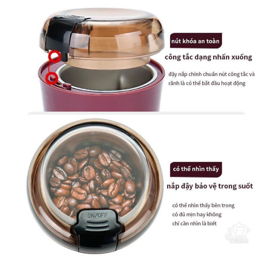 Máy Nghiền Bột [Thực phẩm cứng] Đa Năng Mini, Máy Xay Ngũ Cốc, Cafe Siêu Tốc