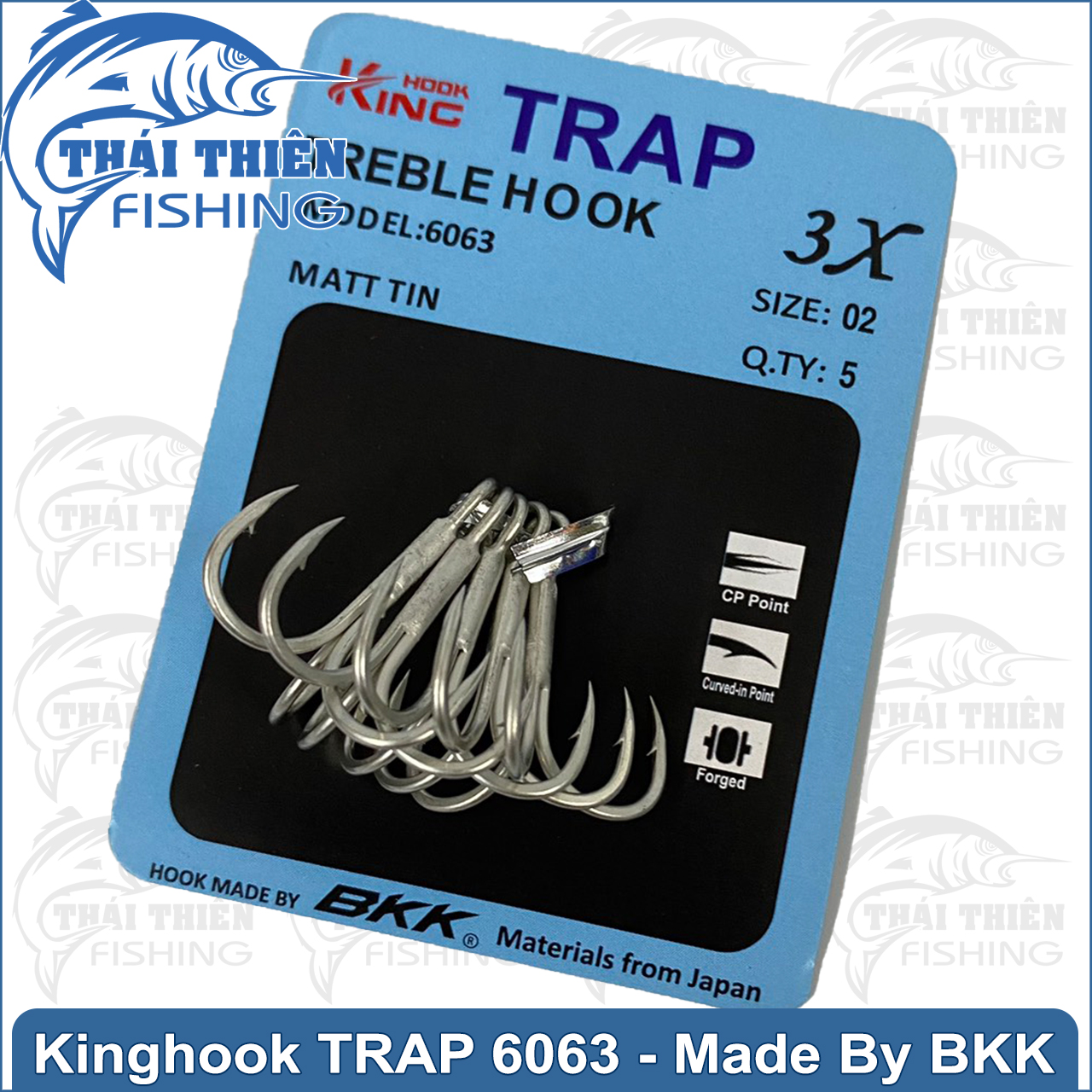Lưỡi Câu Cá Ba Tiêu BKK King Hook Trap 3X 6063