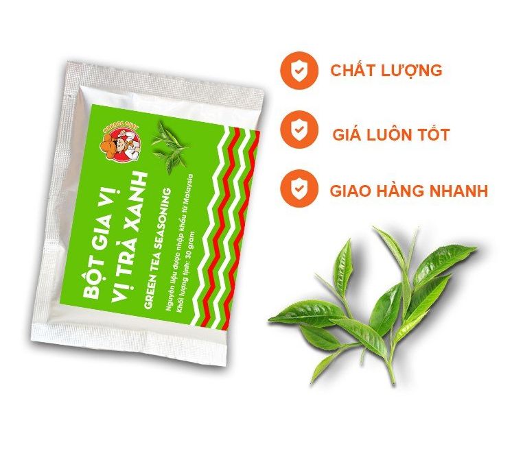 Gói 30gr bột lắc vị trà xanh malaysia - green tea taste blaster