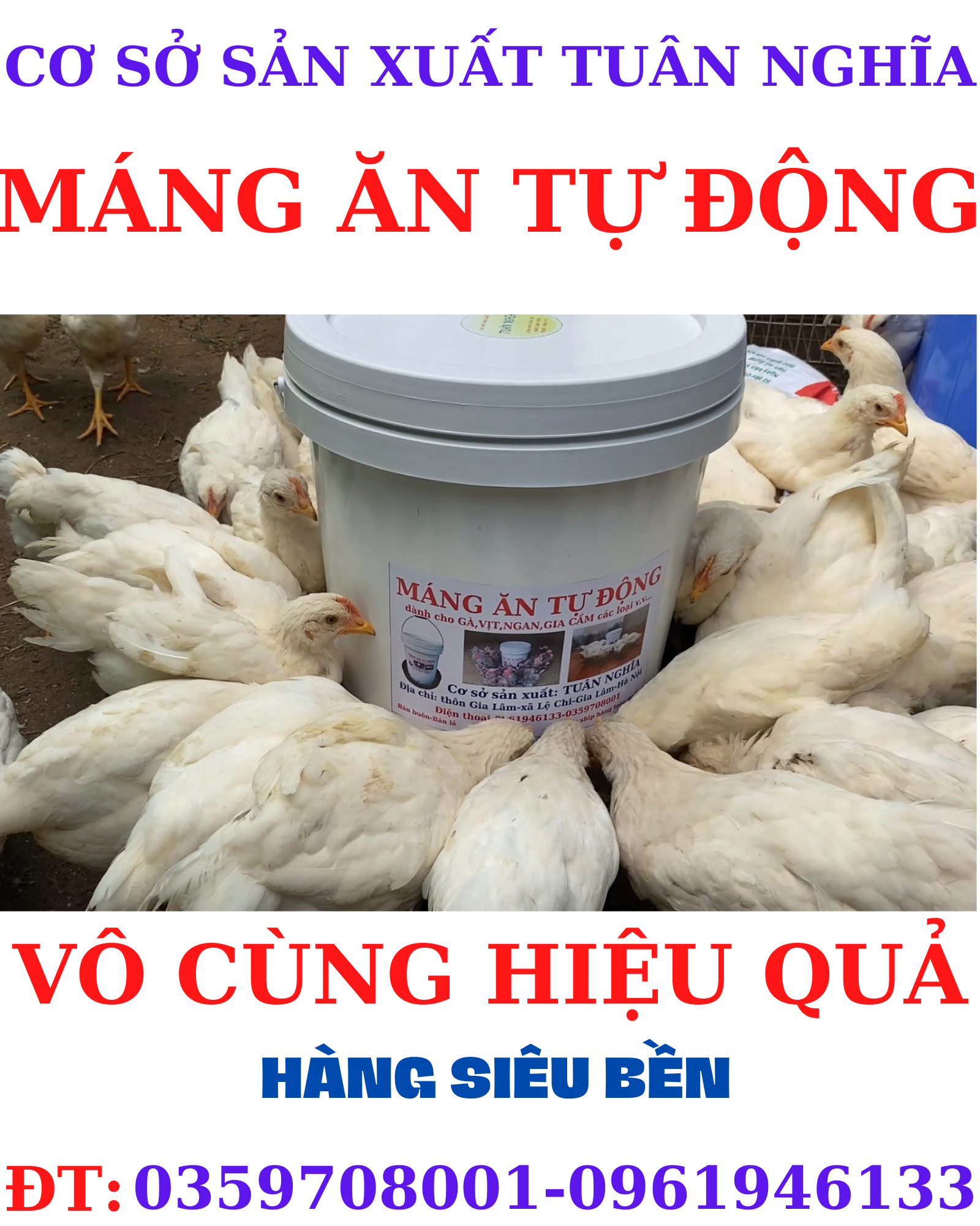 Máng ăn tự động cho Gà,Vịt,Ngan dùng hiệu quả nhất.