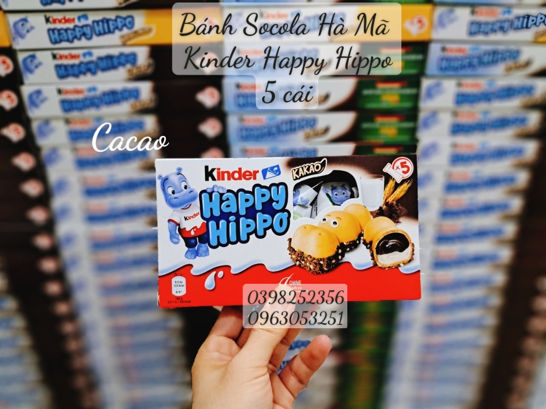 Bánh socola hà mã thương hiệu happy hippo - kinder đức