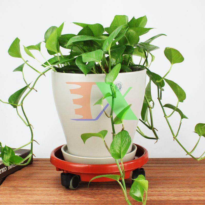 Rack flower pot plastic tdn-37 cm, shelf for potted plants 4 wheel, đế potted plant with rolling wheels