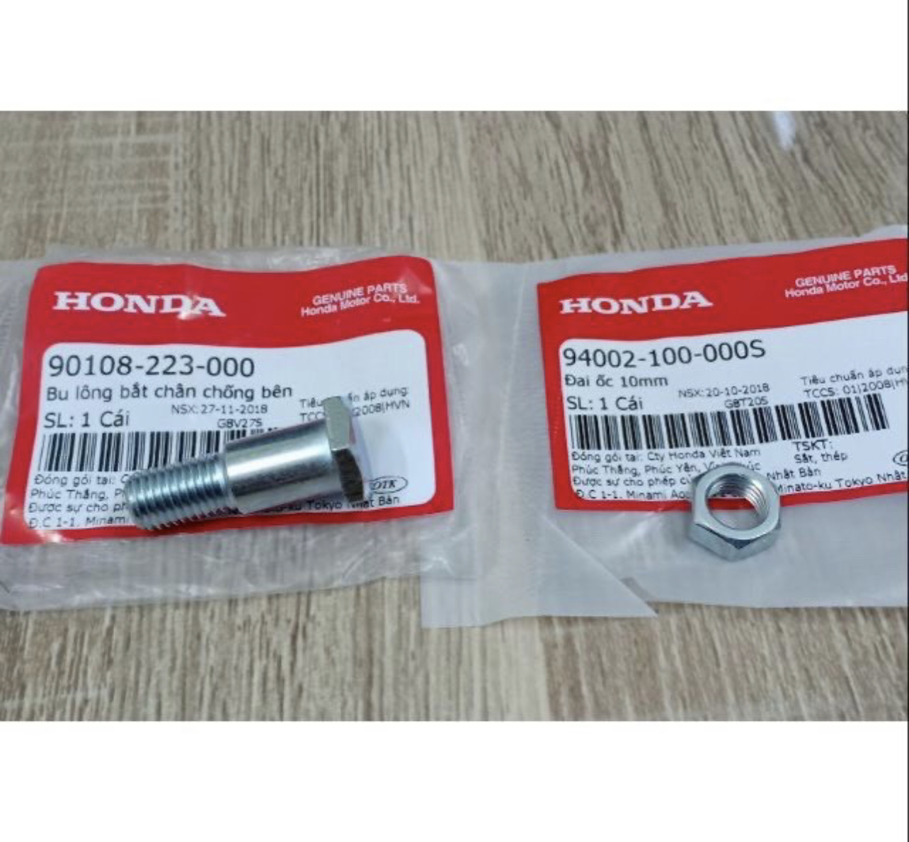Bộ ốc chân chống cạnh xe Dream, Wave Honda