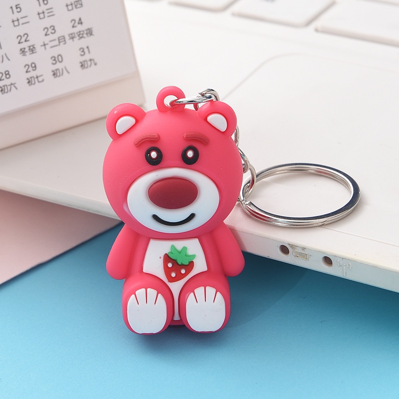 Moc khóa gấu đỏ cute