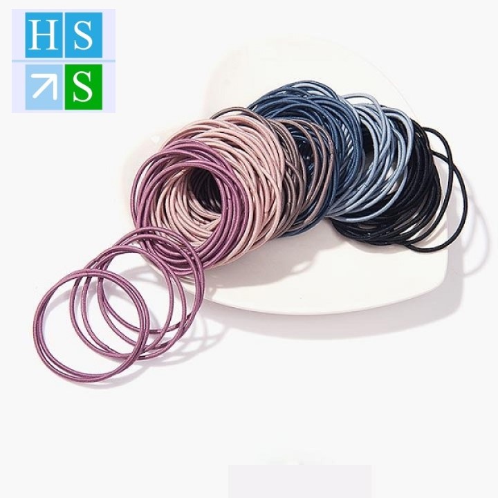 Túi 100 Thun buộc tóc dây cột tóc phong cách Hàn Quốc (Nhiều mầu)