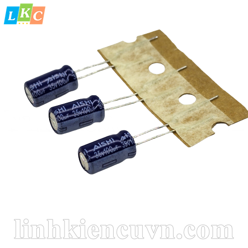 Tụ 100uf 35v aishi 6.3*11mm