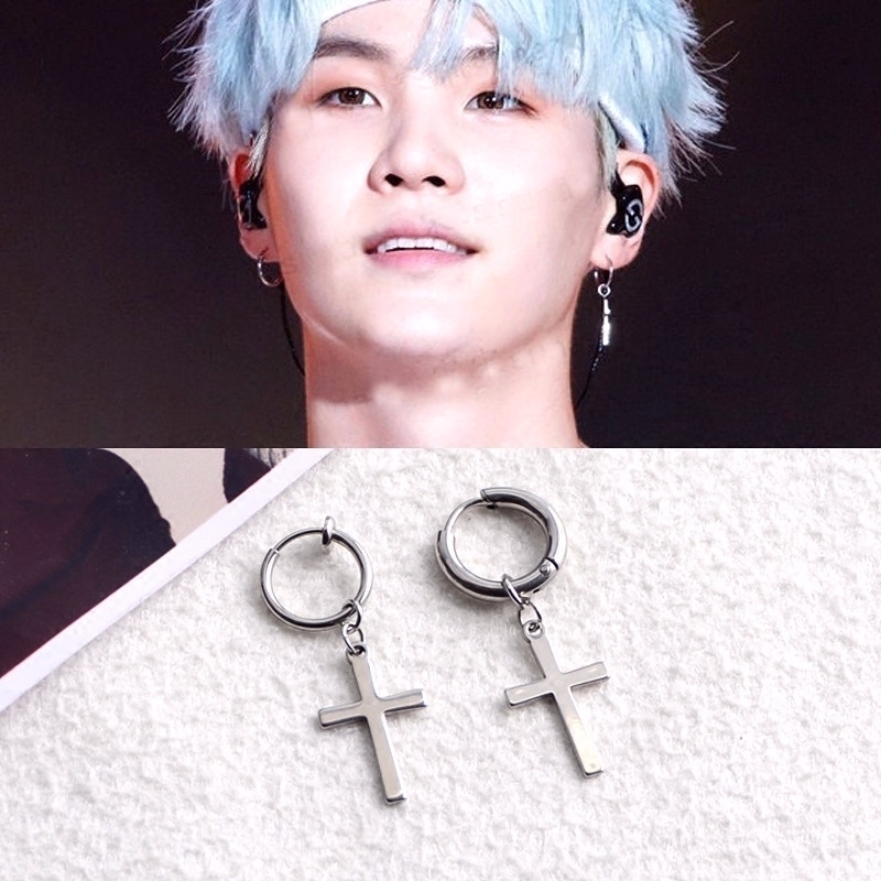 Khuyên tai Suga BTS thời trang nam nữ KPOP