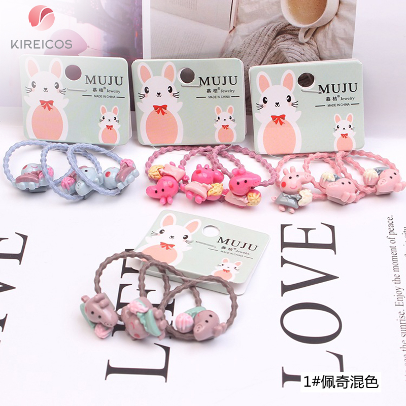 [HCM]Set 3 Sợi Dây Cột Tóc Cho Bé Hình Thú Đủ Mẫu B224 - kireicos