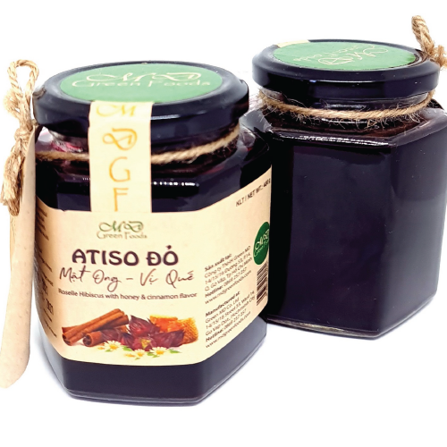 NƯỚC CỐT VÀ MỨT HOA ATISO ĐỎ MẬT ONG VỊ QUẾ - 480GR