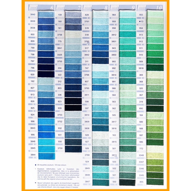 [AIRO TONE XANH LÁ] chỉ thêu cotton Airo tone xanh lá