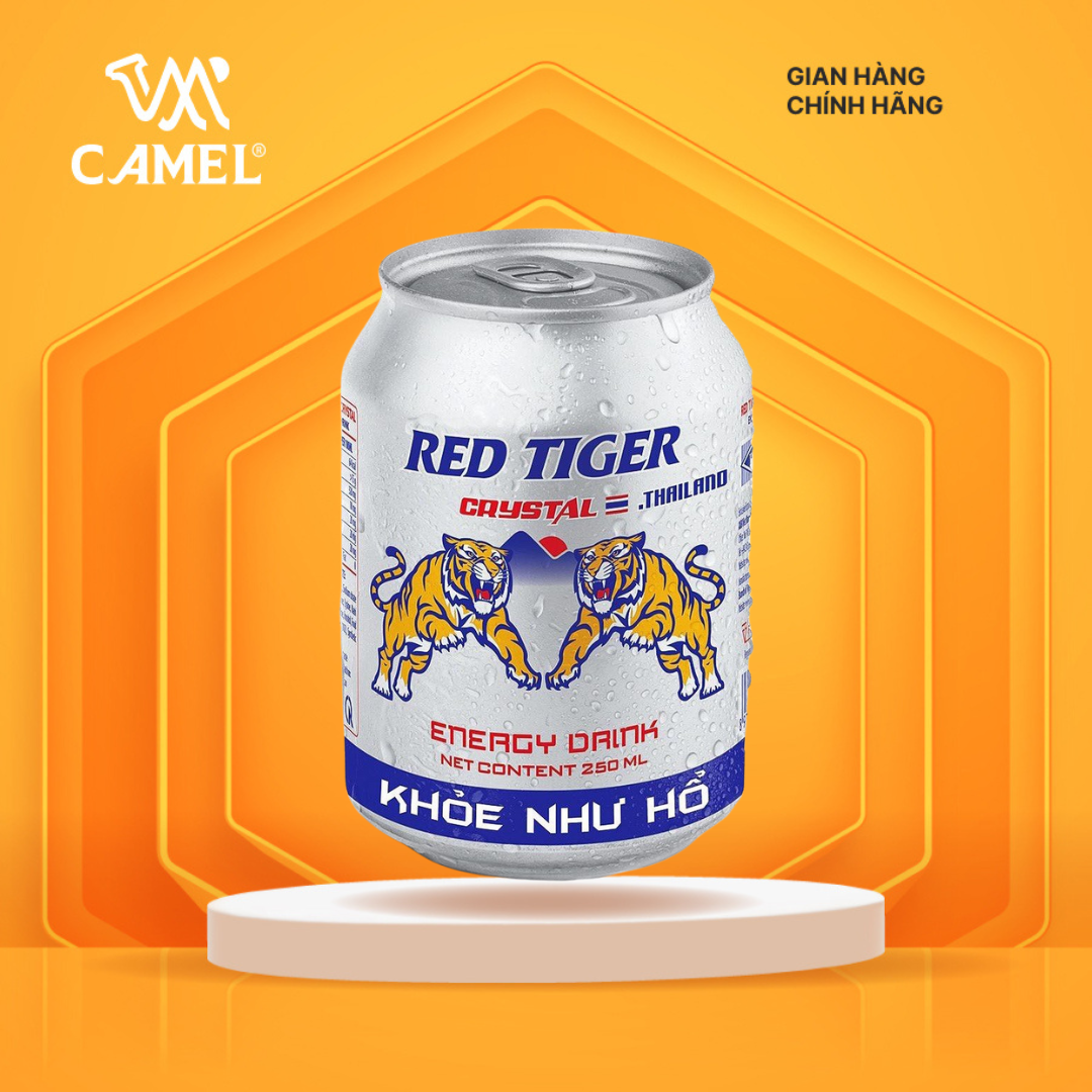 Nước tăng lực Red Tiger (Bạc) 1 thùng 24 lon 250ml