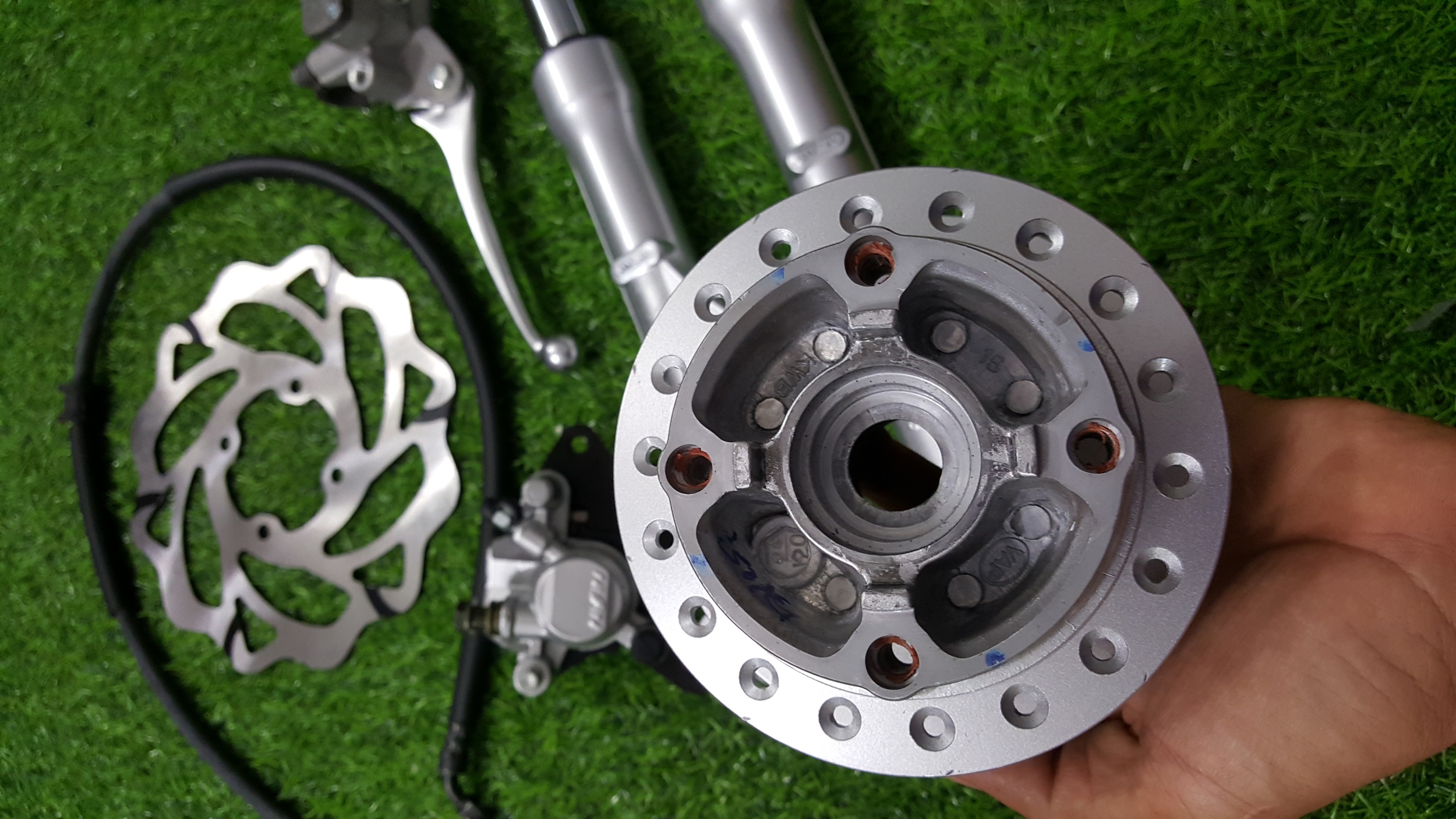bộ đĩa trước dành cho các dòng wave honda full đầy đủ như hình