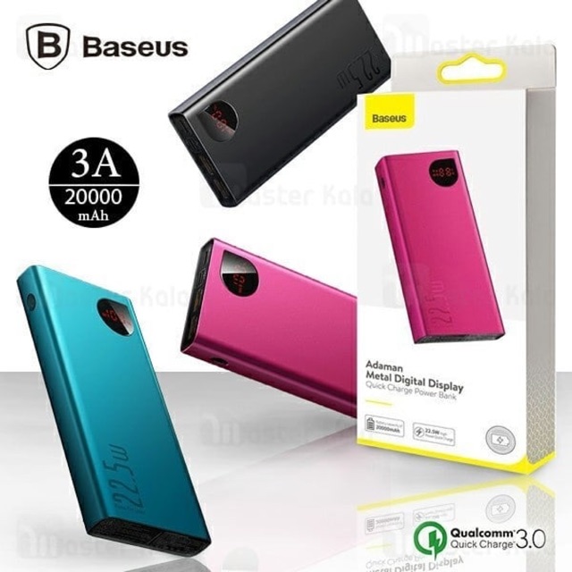 Pin dự phòng sạc nhanh baseus adaman metal digital display quick charge 22.5w 10000mah/20000mah