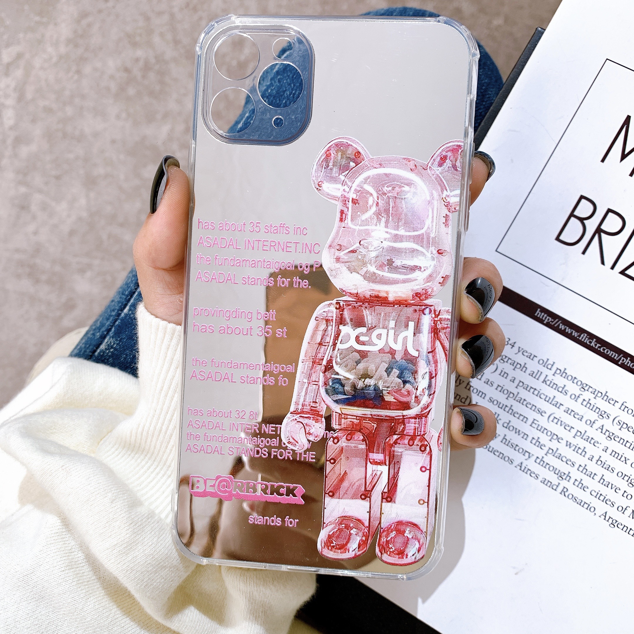 Ốp Lưng Gương Chống Sốc BEARBRICK