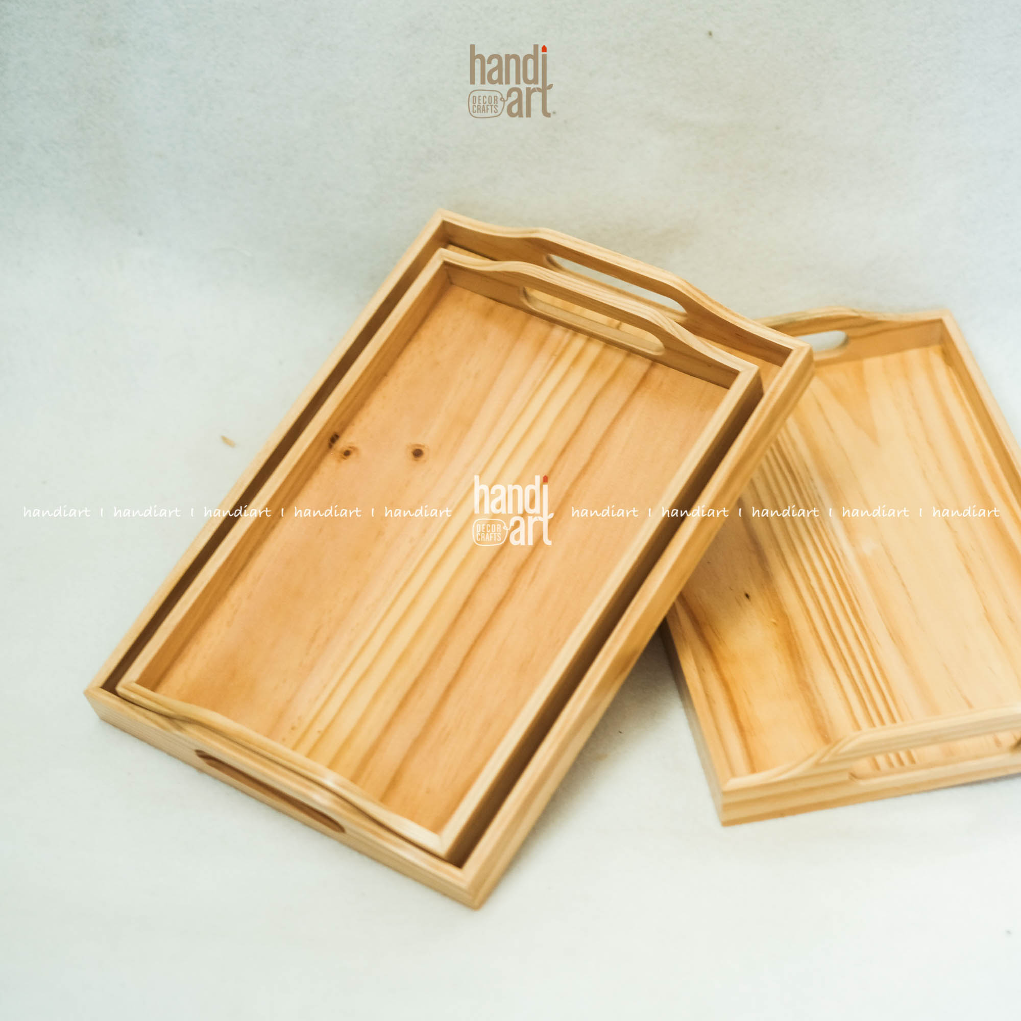Khay gỗ tay nắm đựng đồ