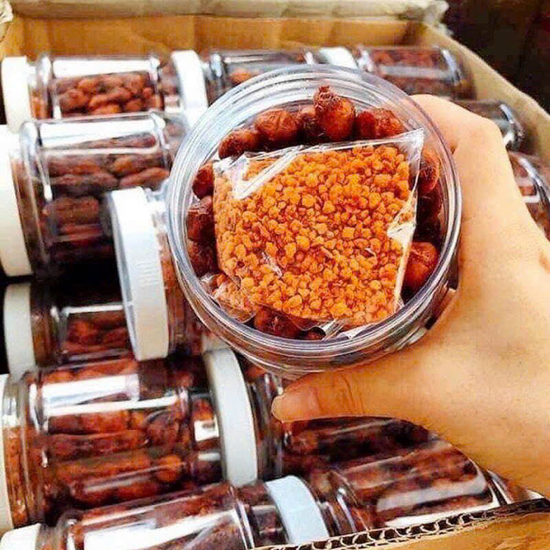 ME LÀO CHẤM MUỐI TÔM SIÊU NGON HỦ 500 GRAM