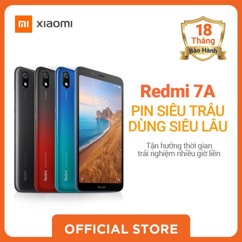Xiaomi official Điện Thoại Redmi 7A, 2GB/16GB  Đen/ Xanh Dương_ Hàng chính hãng, Bảo hành điện tử 18 tháng.