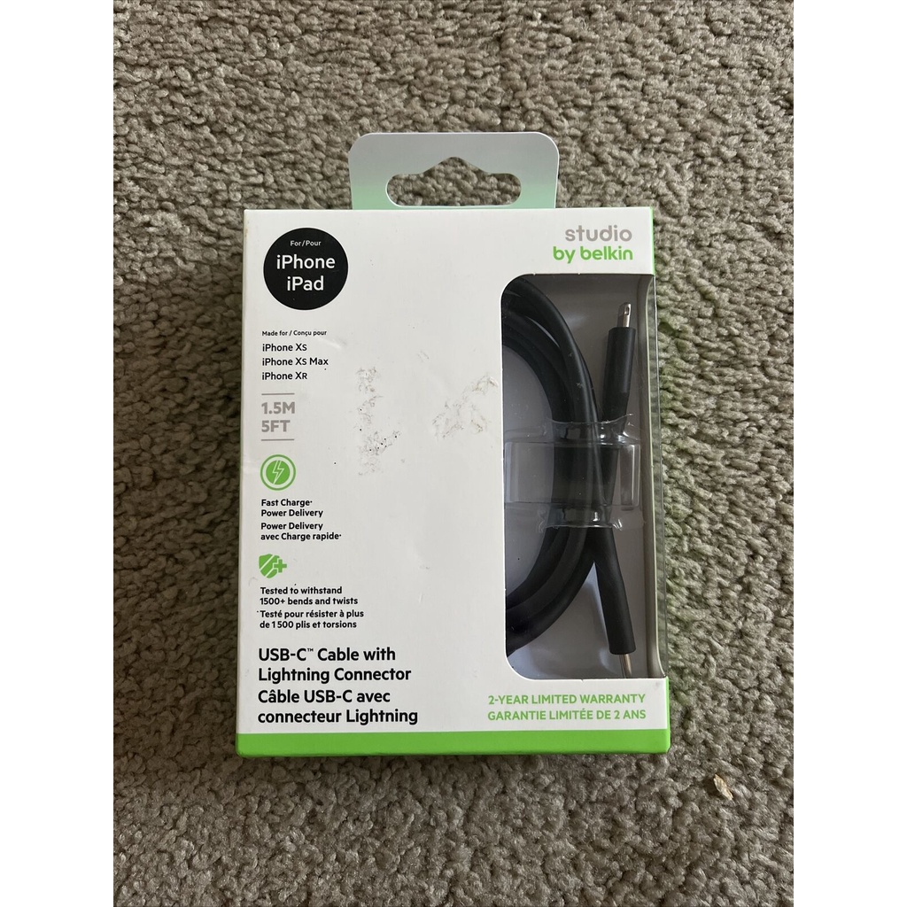 [Chính hãng] Original Belkin cáp USB-C to Lightning bện dù chống đứt 1.5m